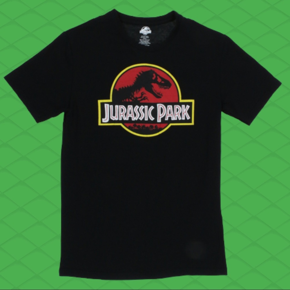 Jurassic Park Movie Logo - Jurassic World Release Black T-Shirt M Father’s Day
